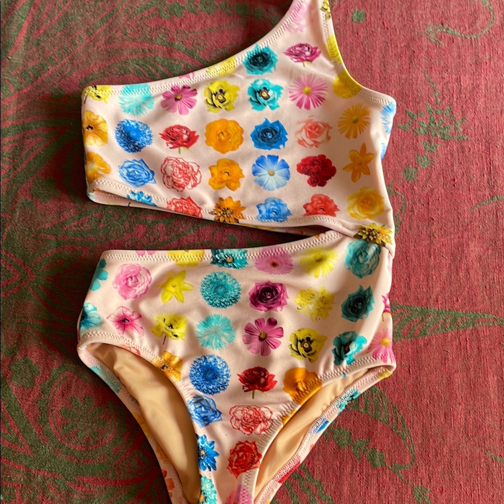 Crewcuts Blue and Yellow One Piece Swimsuit